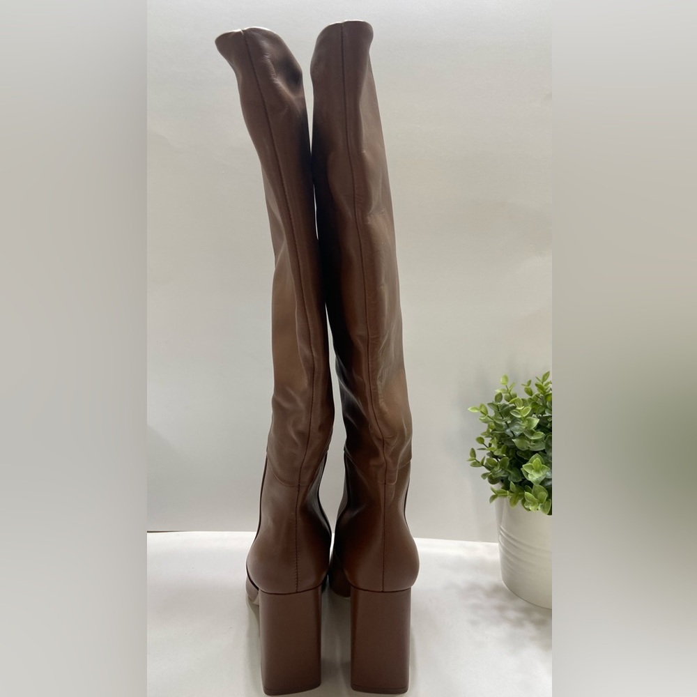NEW Steve Madden Handles Women’s Knee High Leather Boots Brown Size 9 - Picture 3 of 9